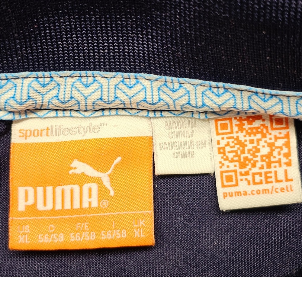 Puma Polo Shirt Mens XL Multi Striped Dry Cell Embroidered Logo Short Sleeve - Picture 9 of 12